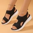 thumbnail image 1 of Viluyesy Women's Wedge Sandals, Summer Causal Soft Sole Mesh Breathable 2025 Causal Walking Comfort Shoes Black 5.5, 1 of 9