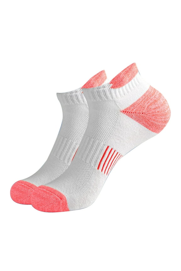 Womens Ankle Socks, Breathable Comfort Stretch Cushion Running Sports Athletic Socks Pink