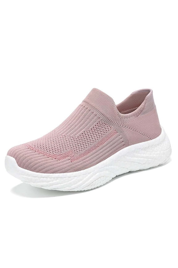 Womens Athletic Sneaker, Mesh Comfort Soft Sole Non-slip Running Casual Shoes Pink US7