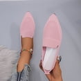 thumbnail image 1 of Viluyesy Womens Ballet Flats, Comfortable Pointed Toe Knit Breathable Slip-On Casual Work Office Shoes Pink US7.5, 1 of 7