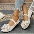 thumbnail image 1 of Viluyesy Womens Ballet Flats, Slip-On Floral Single Band Fashion Shallow Dress Shoes Khaki, 1 of 9