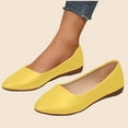 thumbnail image 1 of Viluyesy Womens Ballet Flats, Wedge Heels Pointed Toe Comfort Soft Sole Casual Fashion Work Dress Shoes Yellow US9, 1 of 8
