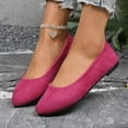 thumbnail image 1 of Viluyesy Womens Ballet Flats, Wide Width Pointed Toe Slip-On Shallow Dressy Office Flats Hot Pink US6.5, 1 of 9