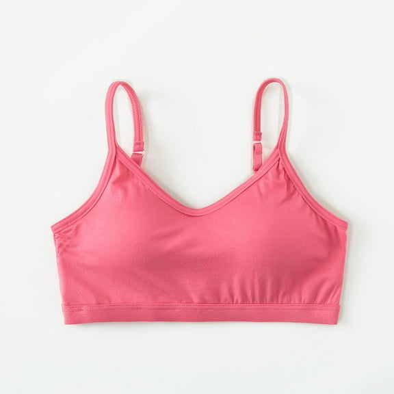 Viluyesy Womens Bralette Bras, Adjustable Strap Seamless Stretch Yoga Running Sports Underwear Watermelon Red M-2XL