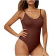 thumbnail image 1 of Viluyesy Womens Camisole Shapewear, Scoop Neck Tummy Control Slim Fit Seamless Compression Butt Lifter Brief Bodysuit Coffee M, 1 of 7