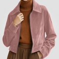 thumbnail image 1 of Viluyesy Womens Corduroy Jacket Zip Up Casual Fall Winter Coat Shacket Pink Size L, 1 of 8