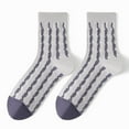 thumbnail image 1 of Viluyesy Womens Cotton Crew Socks, Stretch Comfort Anti-Slip Breathable Fashion Casual Mid-Tube Socks Gray, 1 of 3