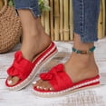 thumbnail image 1 of Viluyesy Womens Espadrilles Sandals, Open Toe Thick Sole Slip-On Beach Casual Fashion Platform Shoes Red US5.5, 1 of 9