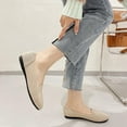 thumbnail image 1 of Viluyesy Womens Flats Shoes, Shallow Slip-On Wide Width Casual Comfort Breathable Shoes Beige, 1 of 8
