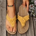 thumbnail image 1 of Viluyesy Womens Flip Flops, Floral Wide Width Arch Support Casual Beach Wedge Sandals Yellow, 1 of 9