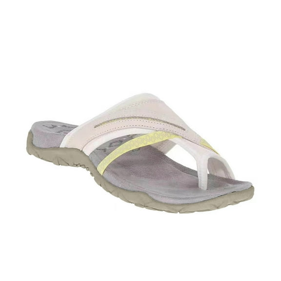 Viluyesy Womens Flip Flops, Plus Size Slip-On Comfortable Summer Beach Casual Sandals Beige