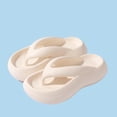 thumbnail image 1 of Viluyesy Womens Flip Flops, Shower Bedroom Slippers Thick Sole Non-Slip Indoor Outdoor Comfort Thong Sandals Beige, 1 of 9