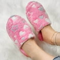 thumbnail image 1 of Viluyesy Womens Fuzzy Flat Slippers, Slip-On Closed Toe Cozy Soft Winter Cute Bedroom House Slippers Pink, 1 of 5