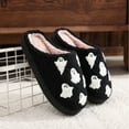 thumbnail image 1 of Viluyesy Womens Halloween Fuzzy Slippers, Slip-On Soft Sole Cozy Plush Warm Bedroom Indoor Flat Shoes Black, 1 of 9