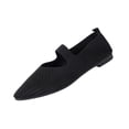 thumbnail image 1 of Viluyesy Womens Knit Ballet Flats, Breathable Slip-On Pointed Toe Ladies Comfort Dressy Office Shoes Black US8.5, 1 of 8