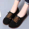 thumbnail image 1 of Viluyesy Womens Oxfords Lace-up Round Toe Comfortable Breathable Lightweight Casual Walking Work Flats Black Size 9.5, 1 of 6