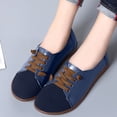 thumbnail image 1 of Viluyesy Womens Oxfords Lace-up Round Toe Comfortable Breathable Lightweight Casual Walking Work Flats Blue Size 5.5, 1 of 6