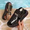 thumbnail image 1 of Viluyesy Womens Platform Sandals, Open Toe Comfortable Wide Width Summer Beach Vacation Casual Shoes Black US9, 1 of 9