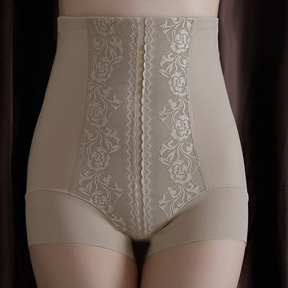Viluyesy Womens Plus Size Shapewear Panties, Slimming Butt Lifter Tummy Control High Waist Body Shaping Brief Khaki L