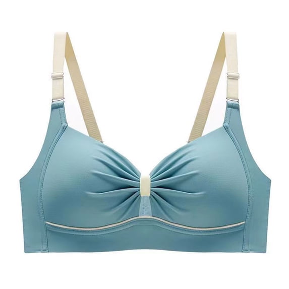 Viluyesy Womens Push Up Bra, Comfortable Adjustable Strap Supportive Everyday Bralette Underwear Green M-2XL