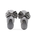 thumbnail image 1 of Viluyesy Womens Scuff Slippers Fuzzy Plush Big Bow Closed Toe Non Slip Warm Cute Indoor House Slides Gray Size 6.5-7, 1 of 8