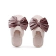 thumbnail image 1 of Viluyesy Womens Scuff Slippers Fuzzy Plush Big Bow Closed Toe Non Slip Warm Cute Indoor House Slides Pink Size 5.5-6, 1 of 6