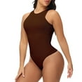 thumbnail image 1 of Viluyesy Womens Shapewear Bodysuit, High Compression Crew Neck Seamless Tight Fit Tummy Control Comfortable Jumpsuit Brown XL, 1 of 3