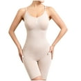 thumbnail image 1 of Viluyesy Womens Shapewear Bodysuit, Scoop Neck Tummy Control Seamless Comfortable Support Jumpsuit Khaki XL, 1 of 2