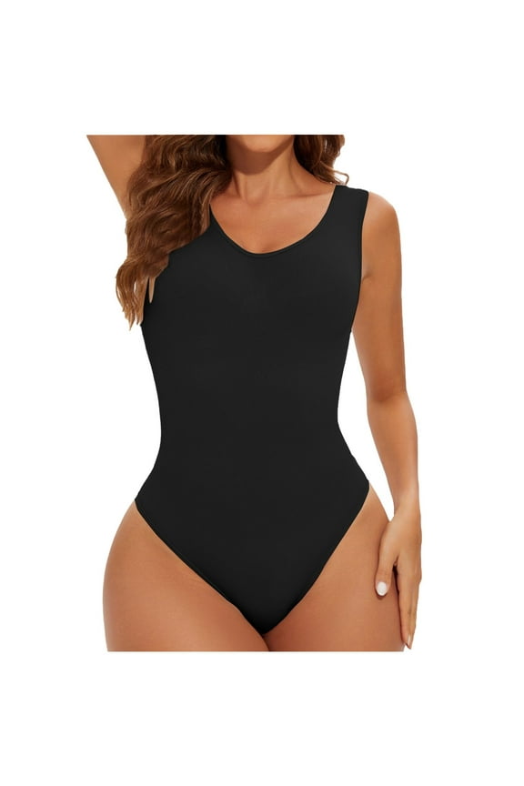 Womens Shapewear Bodysuit, Seamless Comfortable Support Tummy Control Tight Fit Sculpting Butt Jumpsuit Black XL
