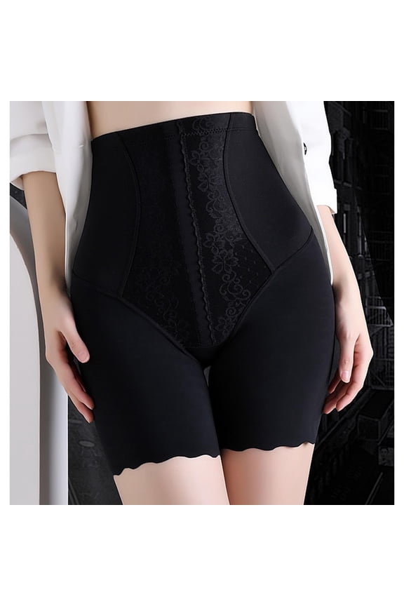 Womens Shapewear Brief, High Waist Seamless Tight Fit Tummy Control Compression Shaping Short Black 2XL