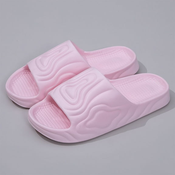 Viluyesy Womens Slide Sandals, Non-Slip Soft Thick Sole Comfortable EVA Home Bathroom Outdoor Beach Slippers Pink