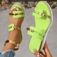 thumbnail image 1 of Viluyesy Womens Slide Sandals, Soft Sole Peep Toe New Style Summer Casual Fashion Wedge Shoes Green 8.5, 1 of 4
