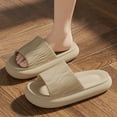 thumbnail image 1 of Viluyesy Womens Slide Sandals, Soft Thick Sole Quick Drying Non-Slip Bathroom Shower Beach Slippers Khaki, 1 of 4