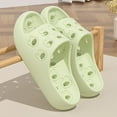 thumbnail image 1 of Viluyesy Womens Slide Slippers, Lightweight Quick Dry Soft Sole Anti-Slip Comfort Shower Bedroom Indoor Outdoor Shoes Green, 1 of 6
