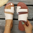 thumbnail image 1 of Viluyesy Womens Slides Sandals, Clip Toe Open Toe Slip-On Summer Trendy Casual Beach Slippers White 7, 1 of 9