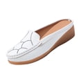 thumbnail image 1 of Viluyesy Womens Slip On Loafers, Comfortable Wedge Heels Wide Width Ladies Casual Shoes White US6.5, 1 of 7