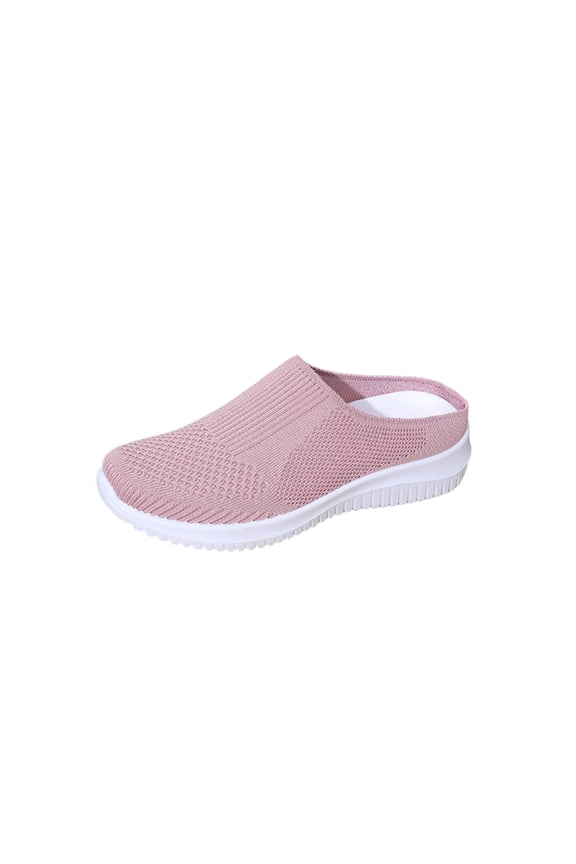 Womens Slip On Sneakers, Soft Sole Casual Lightweight Breathable Fashion Walking Comfort Shoes Pink