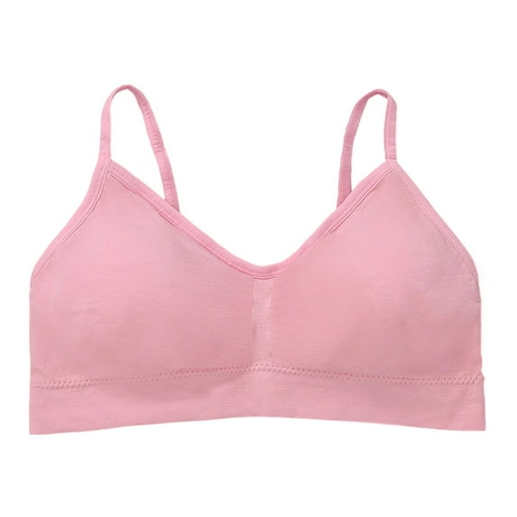 Viluyesy Womens Sports Bras, Spaghetti Strap Seamless Fitness Running Yoga Wireless Underwear Pink S-2XL