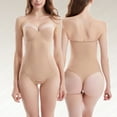 thumbnail image 1 of Viluyesy Womens Strapless Shapewear, Chest Support Tummy Control Tight Fit High Compression Bodysuit Beige S, 1 of 7