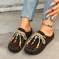 thumbnail image 1 of Viluyesy Womens Suede Clogs, Retro Lace Up Slip On Soft Sole Casual Comfort Slingback Loafers Brown US8.5, 1 of 9