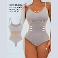 thumbnail image 1 of Viluyesy Womens Thong Shapewear, Seamless Shaper Bra Tight Fit Tummy Control Compression Support Bodysuit Gray XL, 1 of 5
