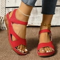 thumbnail image 1 of Viluyesy Womens Wedge Sandals, Round Toe Arch Support Soft Sole Casual Comfortable Shoes Red, 1 of 9