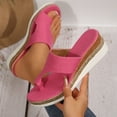 thumbnail image 1 of Viluyesy Womens Wedge Sandals, Soft Comfort Wide Width Arch Support Casual Flip Flops Slippers Pink, 1 of 9