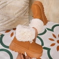 thumbnail image 1 of Viluyesy Womens Winter Snow Boots Platform Fur Lined Warm Non Slip Faux Suede Pearl Bow Casual Boots Brown Size 5.5, 1 of 9
