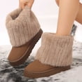 thumbnail image 1 of Viluyesy Womens Winter Snow Boots Warm Fuzzy Fleece Lined Comfortable Non Slip Outdoor Walking Shoes Brown Size 8.5, 1 of 9