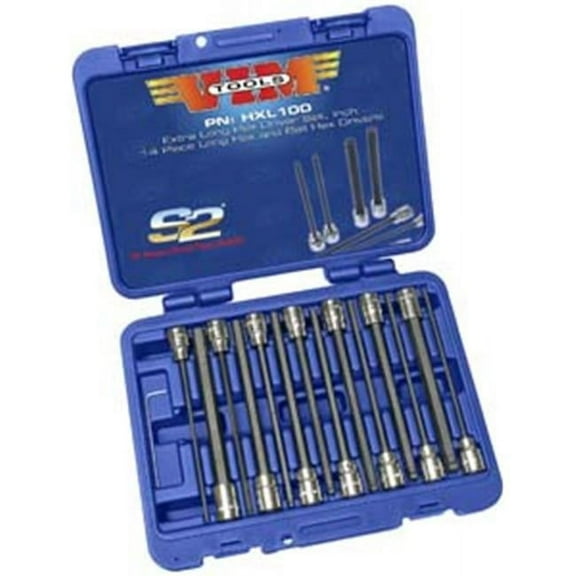 Vim Durston  14 Pieces SAE XL Hex Bit Set Ball and Straight Ends