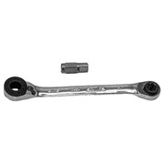 VIM Tools 1/4 Inch & 5/16 Inch Hex Bit Ratchet And 1/4 Inch Square Drive Insert, Double Ended