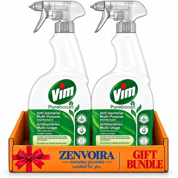 Vim Power and Shine Spray Pureboost Cleaner 700ml/23.7 fl.oz - 2 Ct