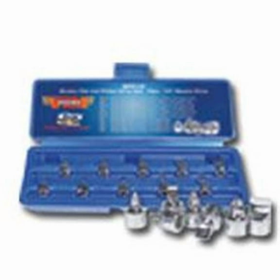 Vim Products  10 Piece 1/4 Inch Square Drive Stubby Flat and Phillips Drive Set