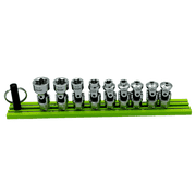 VIM Tools 1/4 Inch X 11MM Drive Dual Drive Stubby UJ E-Torx Set - 9 Piece